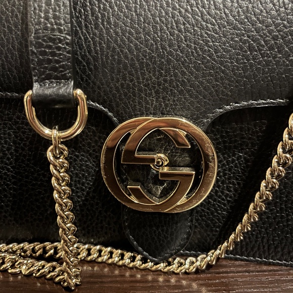 Gucci Black Icon GG Interlocking Small Crossbody Bag - Picture 6 of 6